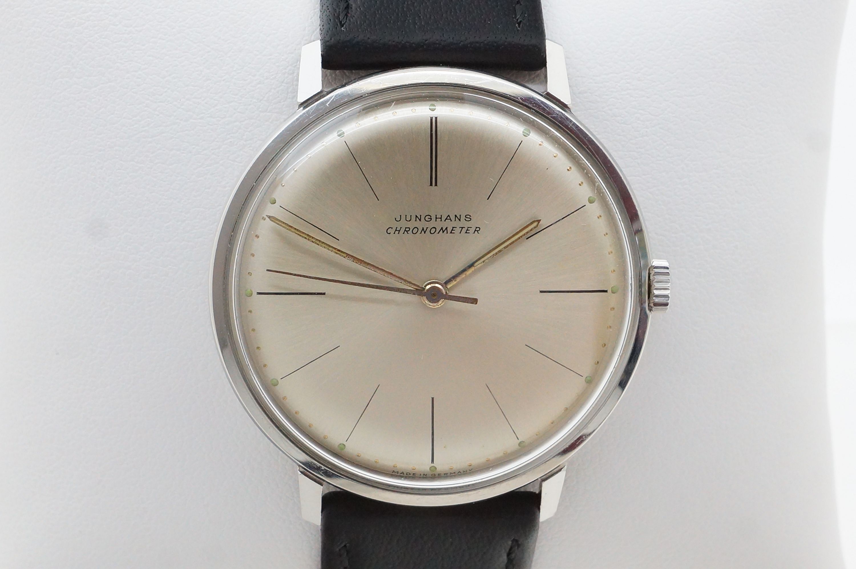 Junghans Chronometer Edelstahl Kaliber J85 Handaufzug Herrenuhr