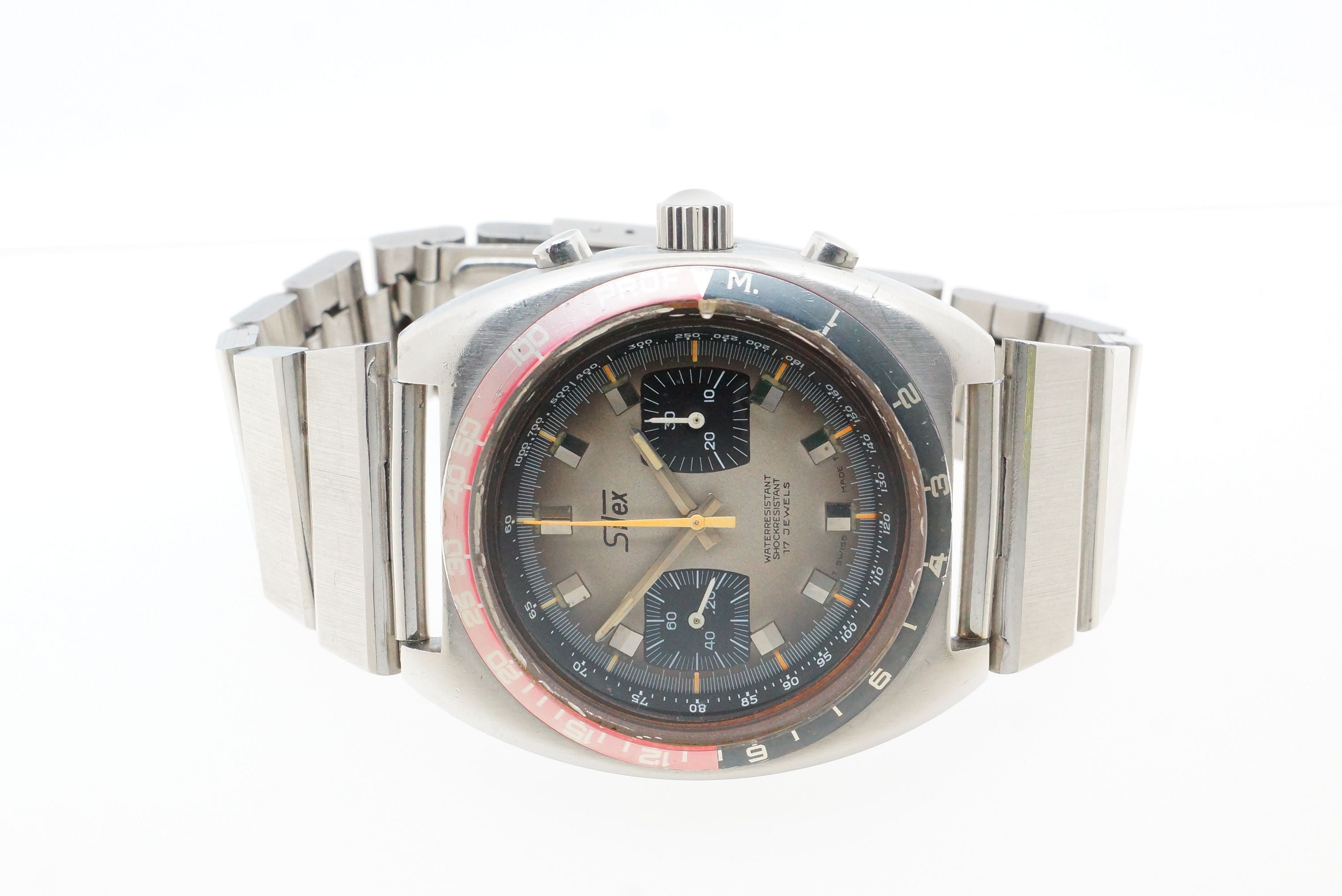 Silex 17 Jewels Taucherchronograph Tiefenmesser Depth Gauge – Valjoux 7733